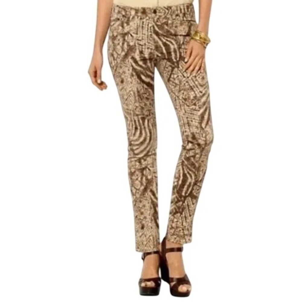 LRL Lauren Ralph Lauren NEW Modern Tan Tribal Animal‎ Print 14 designer mobwife